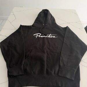 Primitive Black Hoodie with White Logo
